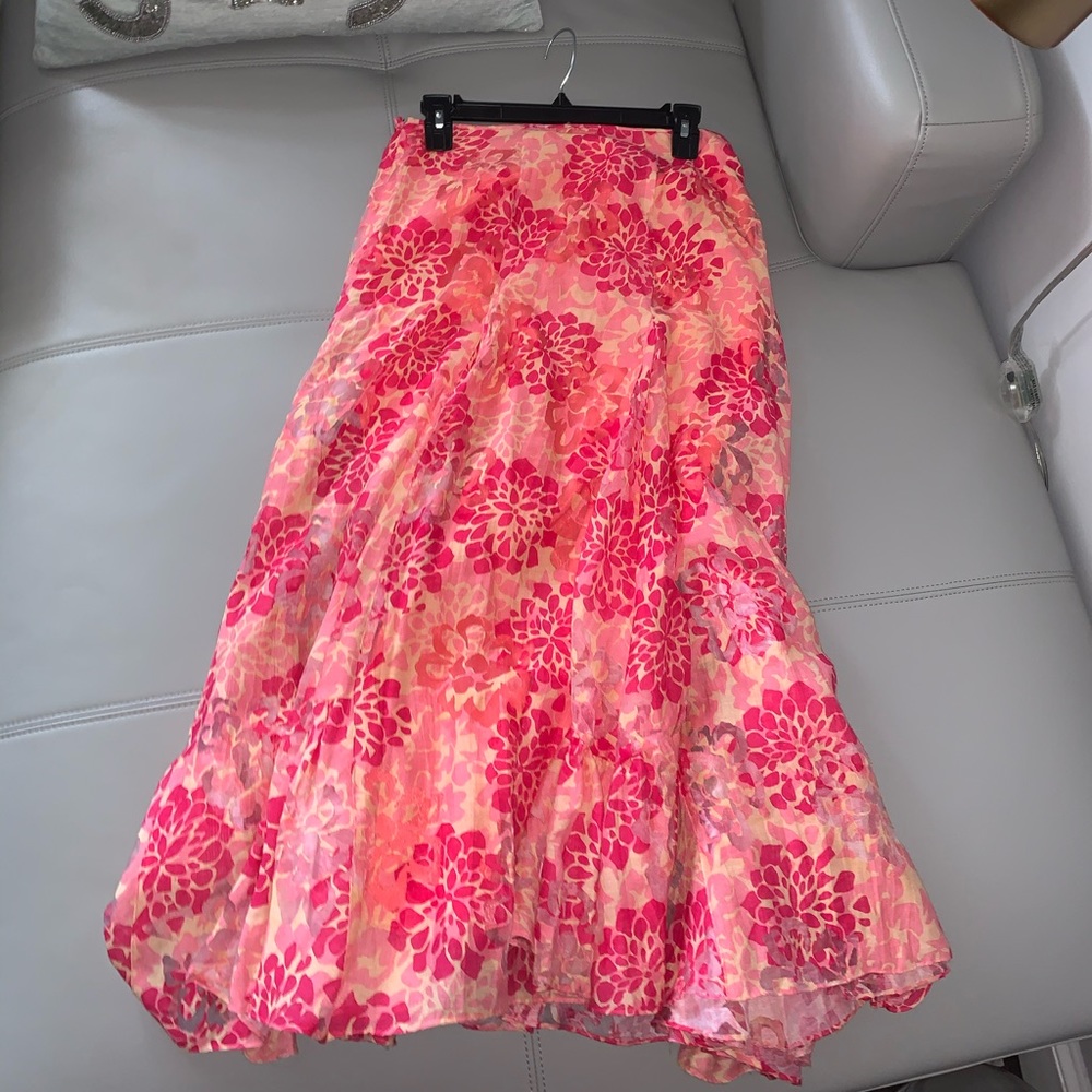 Stunning Pink Summer Flowy Skirt